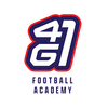41 GA Football Academy logo in navy, white, and red on a white background