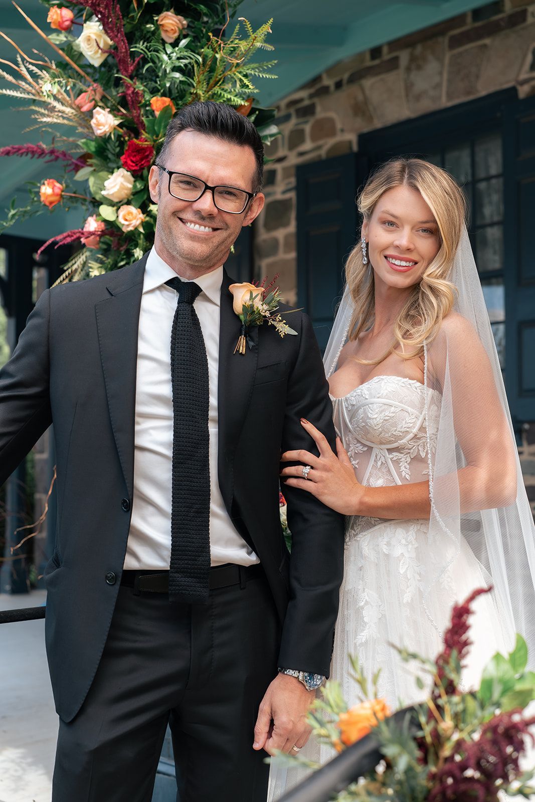 Bride and Groom at the Parry Mansion