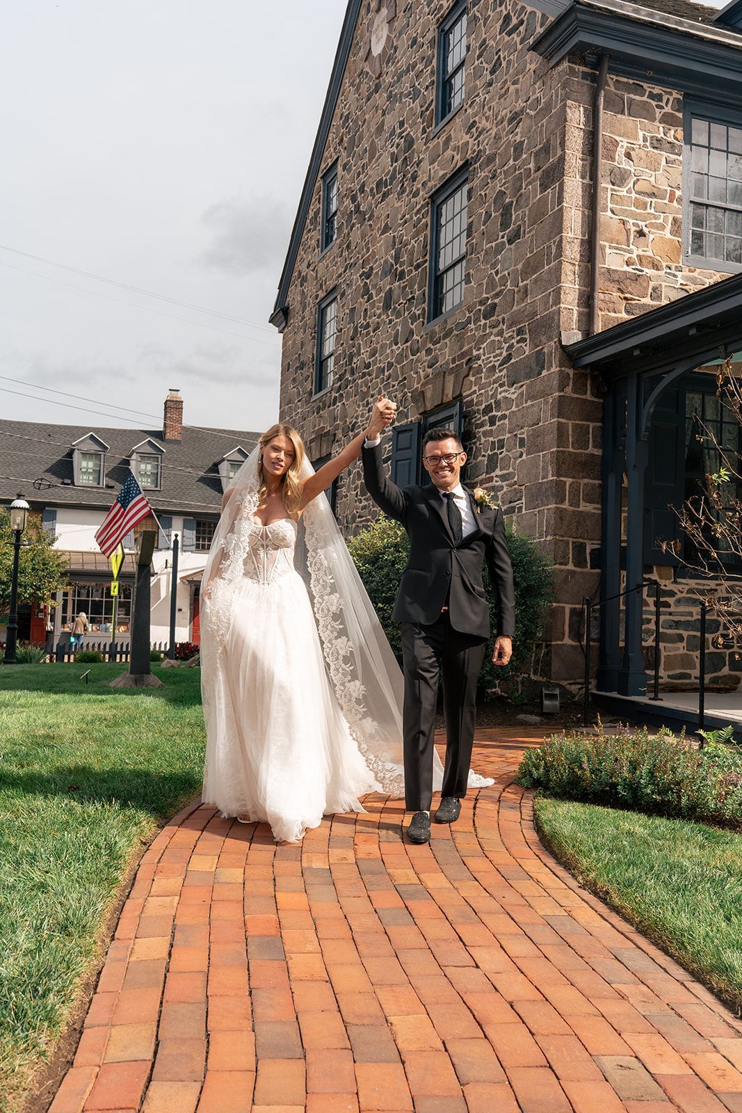 Bride and Groom just married at the Parry Mansion
