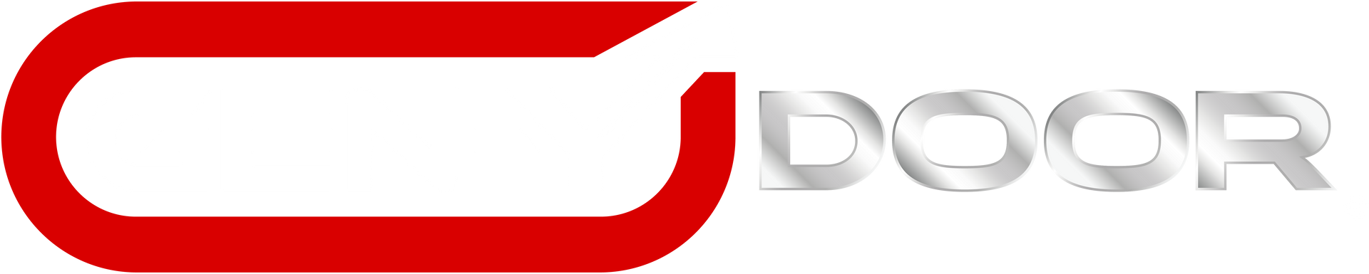 Red and gray “DOOR” logo on a white background