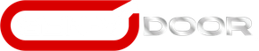 Red and gray stylized logo reading “DOOR” on a white background