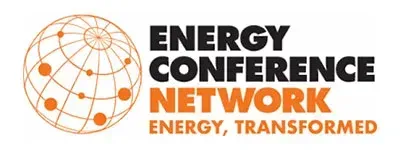 Logo for Energy Conference Network with globe graphic. Text reads