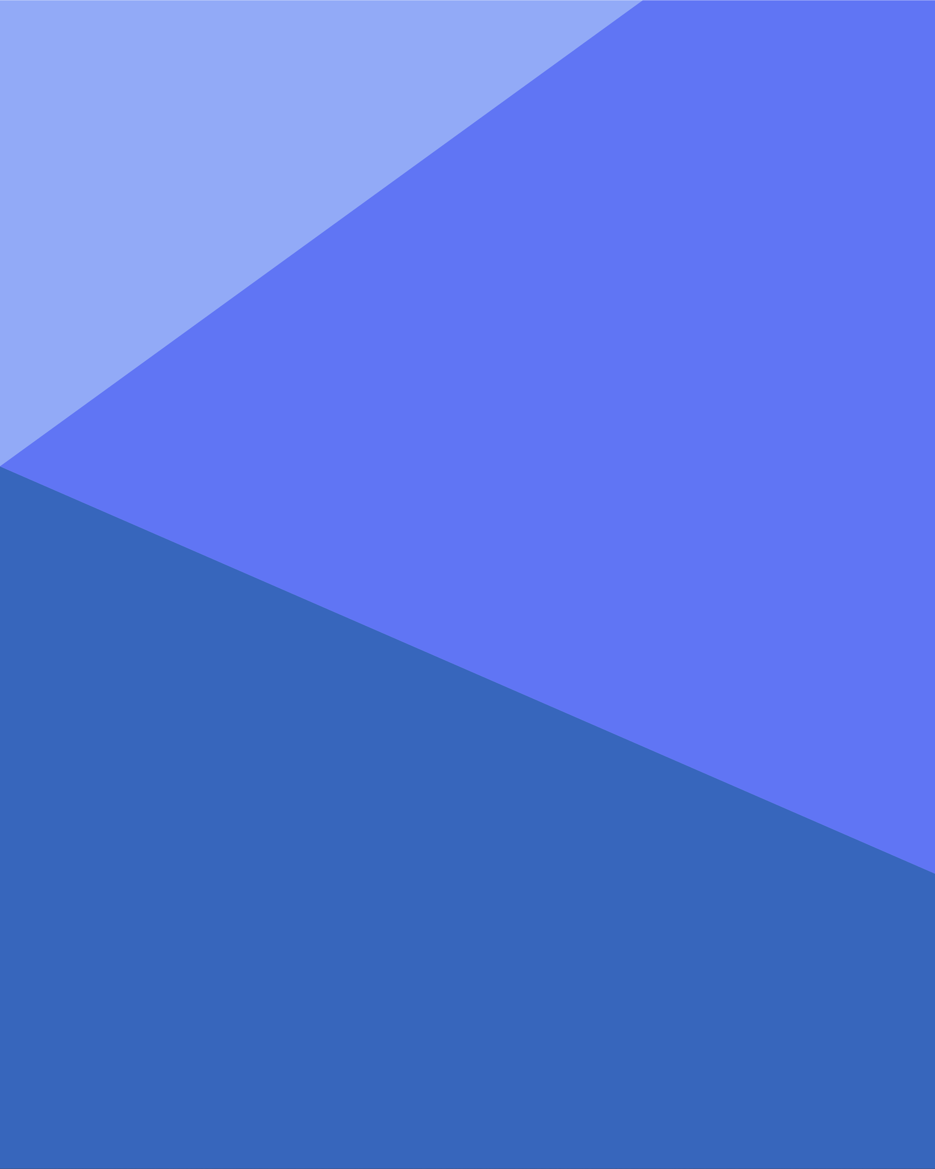 Triangular areas of light, medium, and dark blue.
