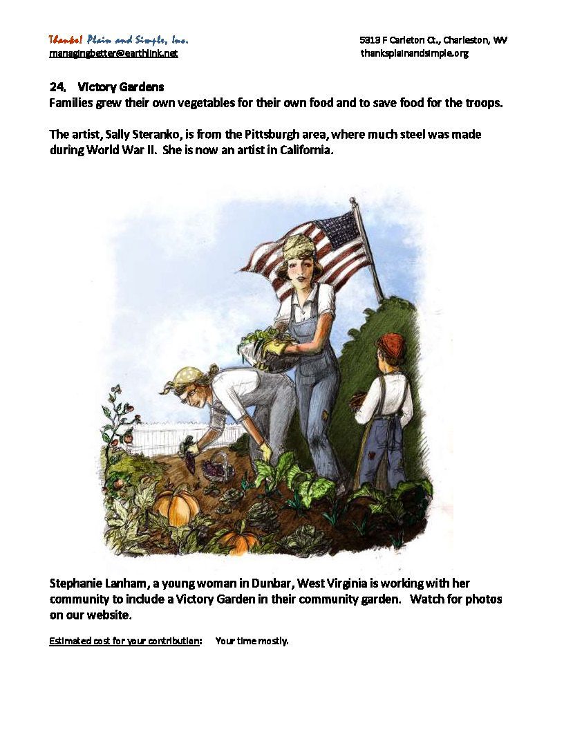A woman is holding an american flag in a garden with two children.