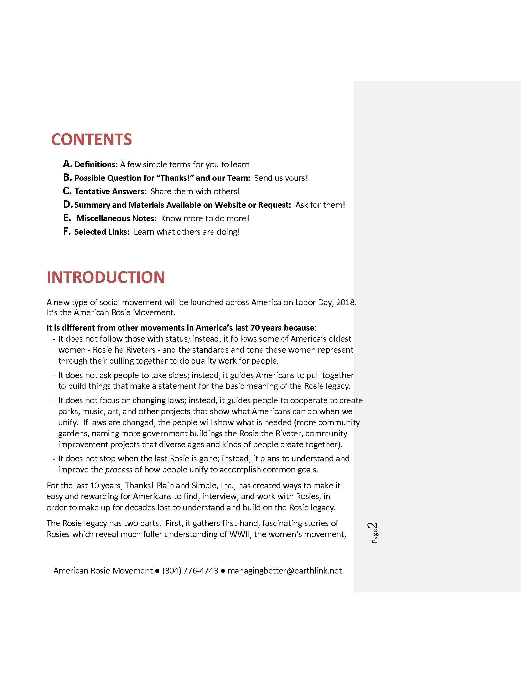A page of a book with the contents and introduction written on it.