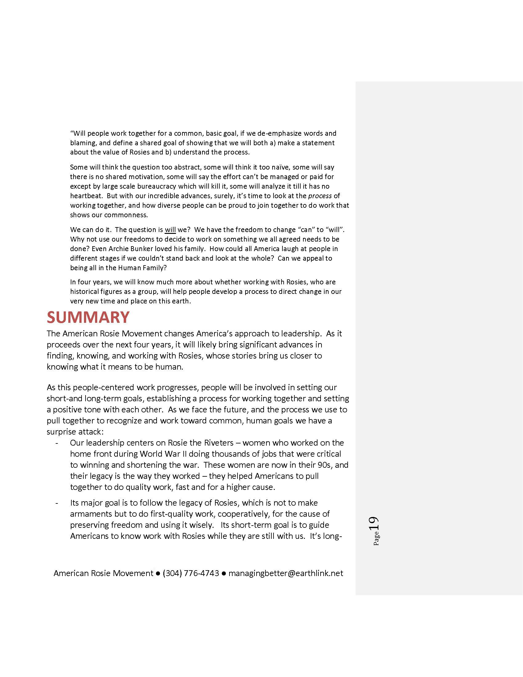 A page of a book with a summary on it.