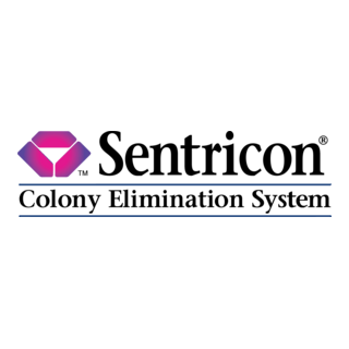The logo for the senticon colony elimination system