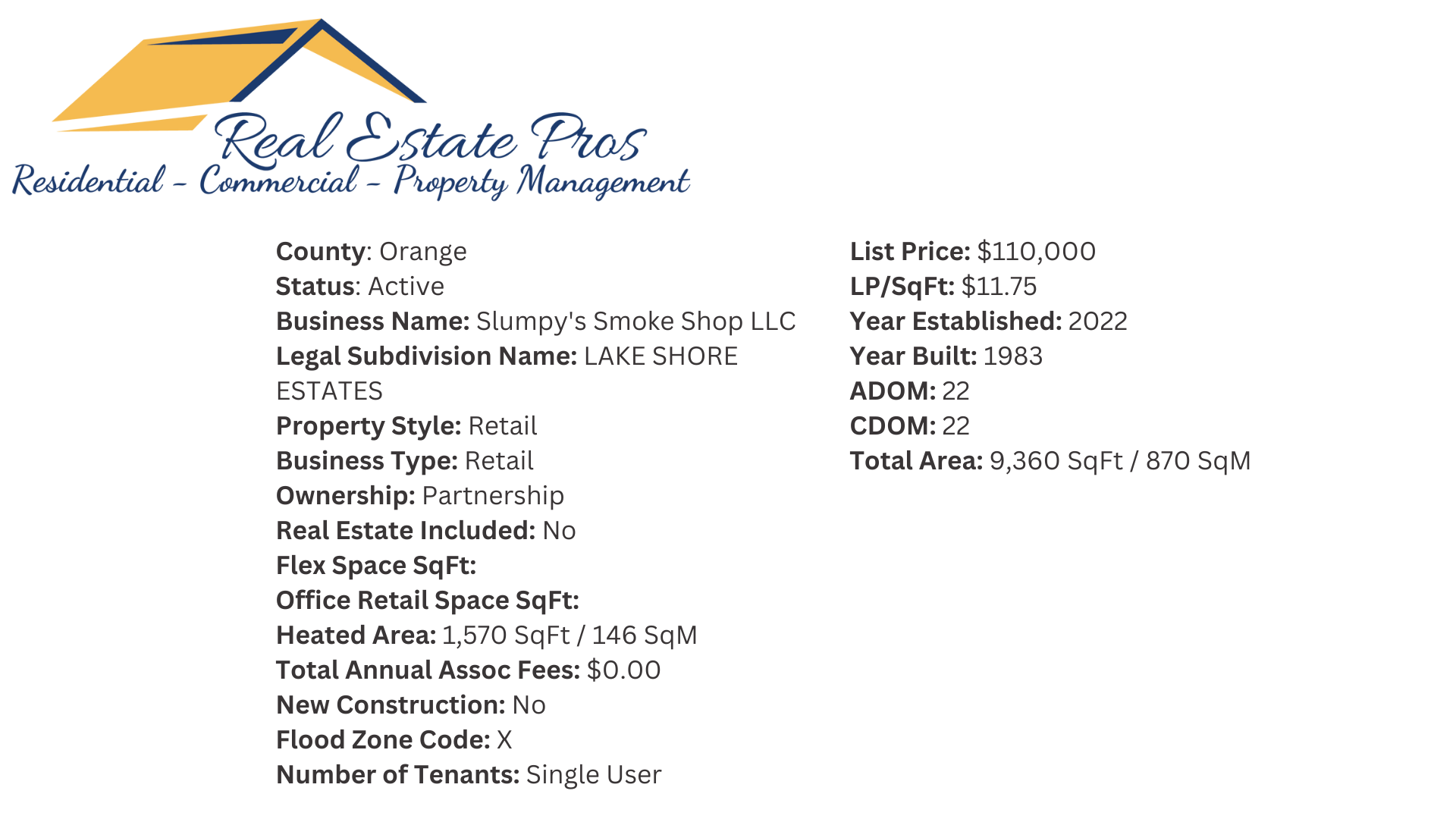 A real estate pro advertisement with a yellow roof