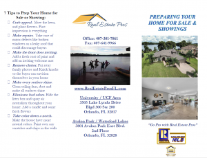 A brochure for preparing your home for sale and showings