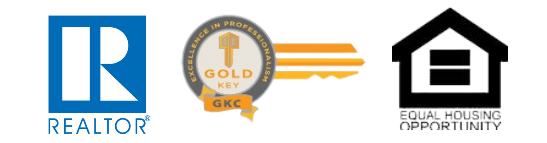 Logos for Realtor, Gold Key Certification, and Equal Housing Opportunity.