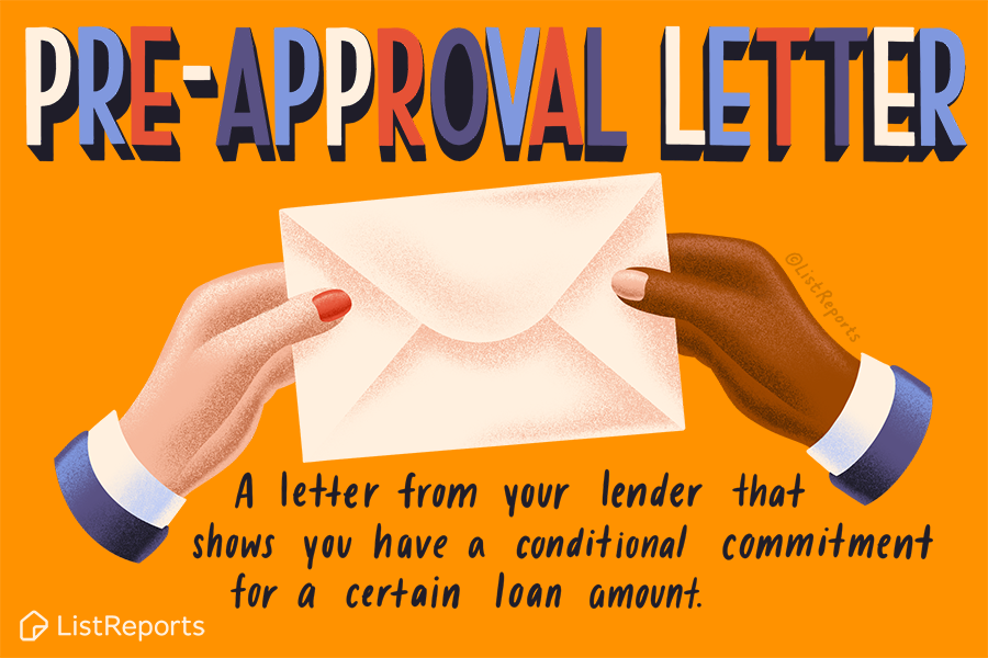 A pre-approval letter is a letter from your lender that shows you have a conditional commitment for a certain loan amount