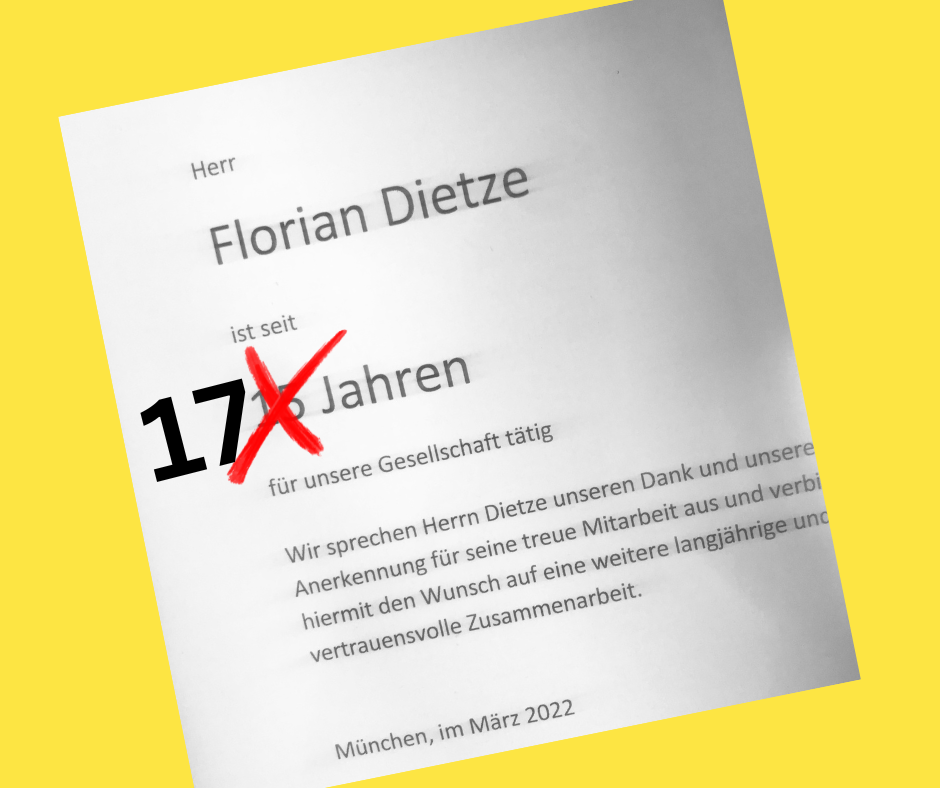 ARAG seit 17 Jahren bei ARAG beschäftigt