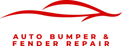 Mario's Auto Bumper and Fender Repair Red car silhouette above the Auto Bumper & Fender Repairs logo with black text on a white background