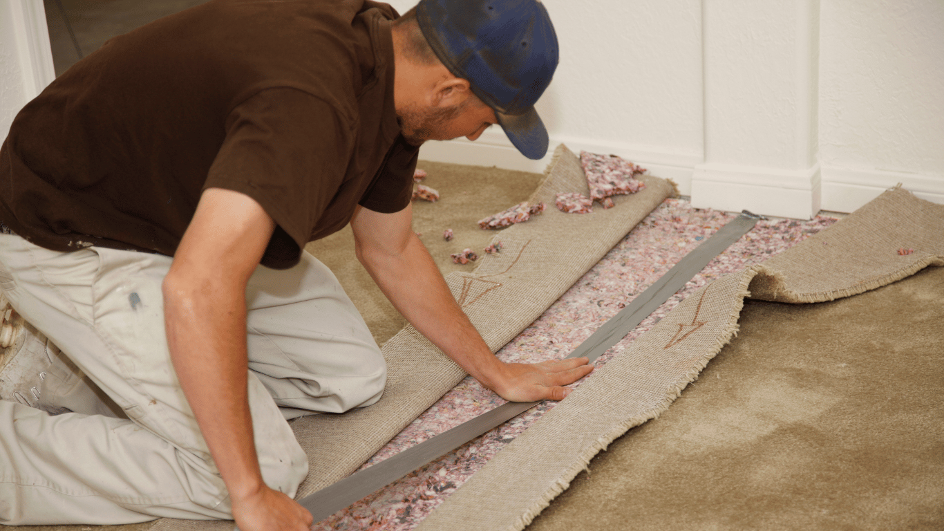 HVAC tech with toolbag
