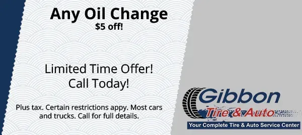 Oil Change Special - Gibbon Tire and Auto