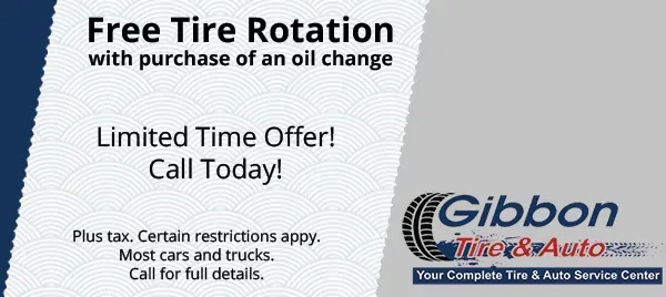 Free Tire Rotation Special - Gibbon Tire and Auto