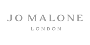 Jo Malone London logo in gray serif text on a white background