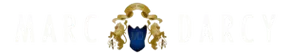 Blue and gold ornamental crest centered on a white background