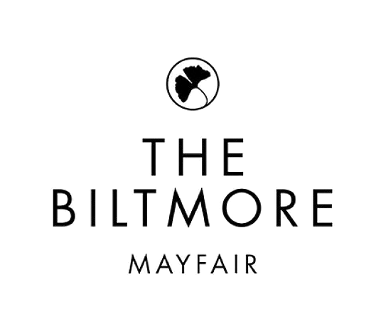 The Biltmore Mayfair logo with black text and a circular tree emblem on a white background