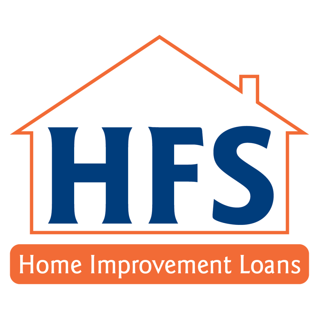 Logo for HFS Home Improvement Loans featuring a dark blue