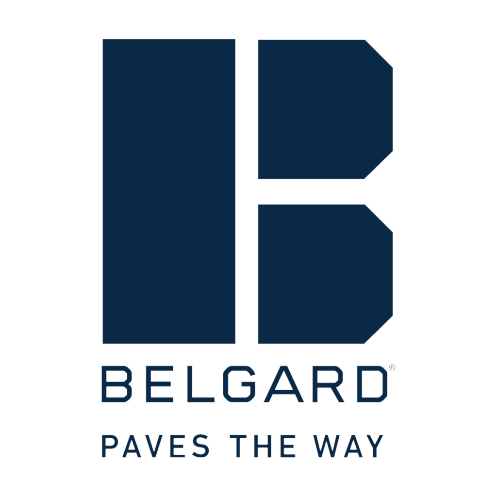 A dark blue letter B logo with the text 