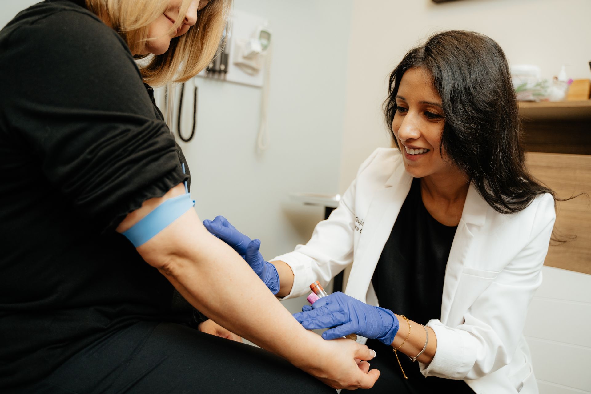 Doctor providing women's health services