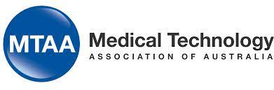 MTAA logo: Blue circle with white text 