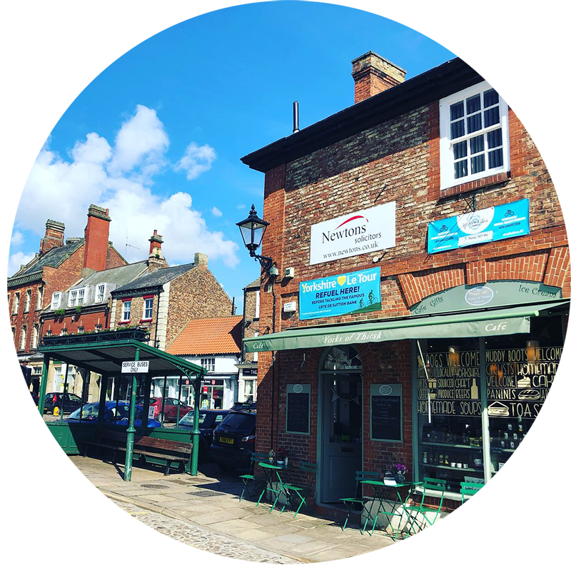 Independent cafés and shops in Thirsk town centre