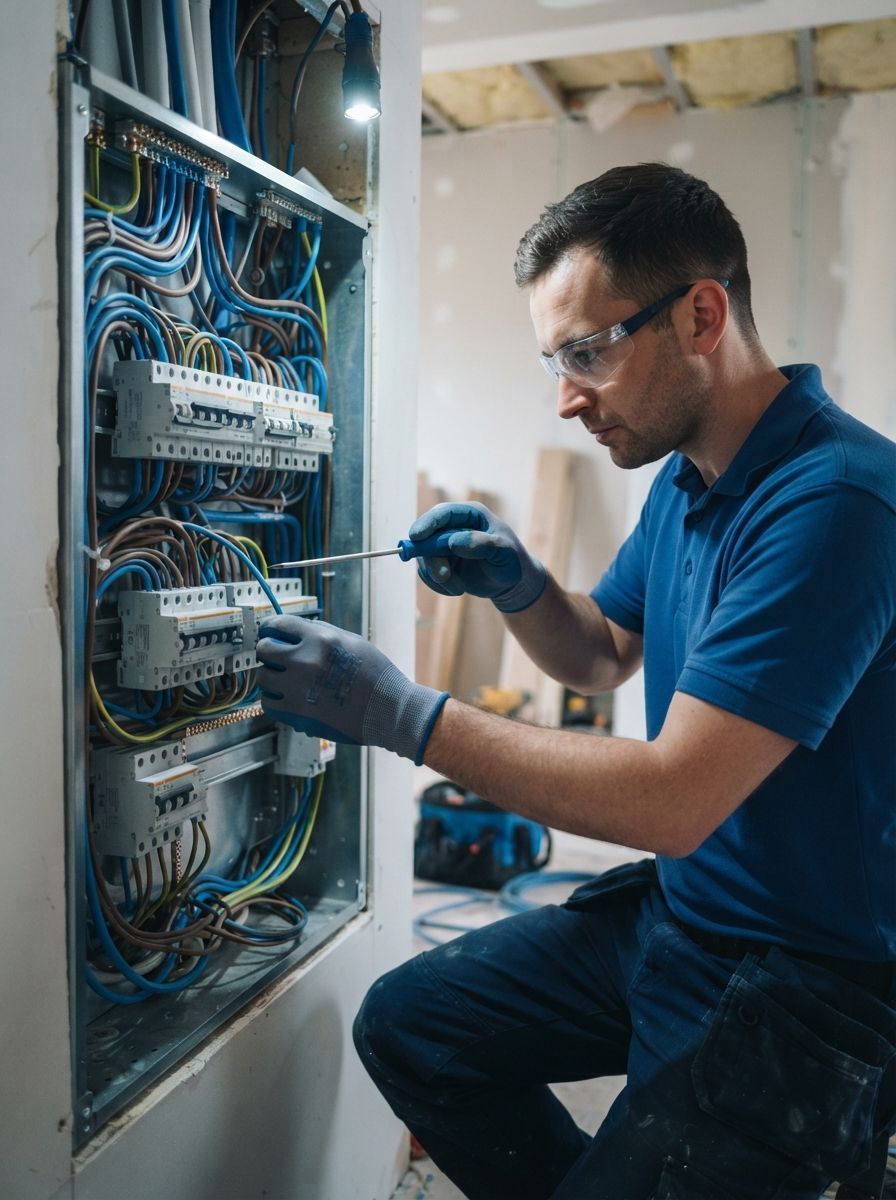 Electrician at work