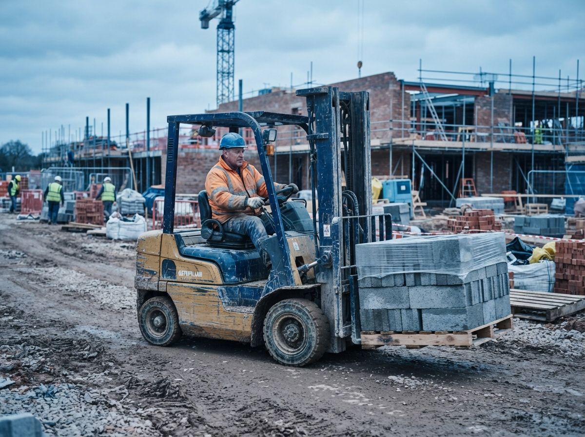 Forklift driver at work