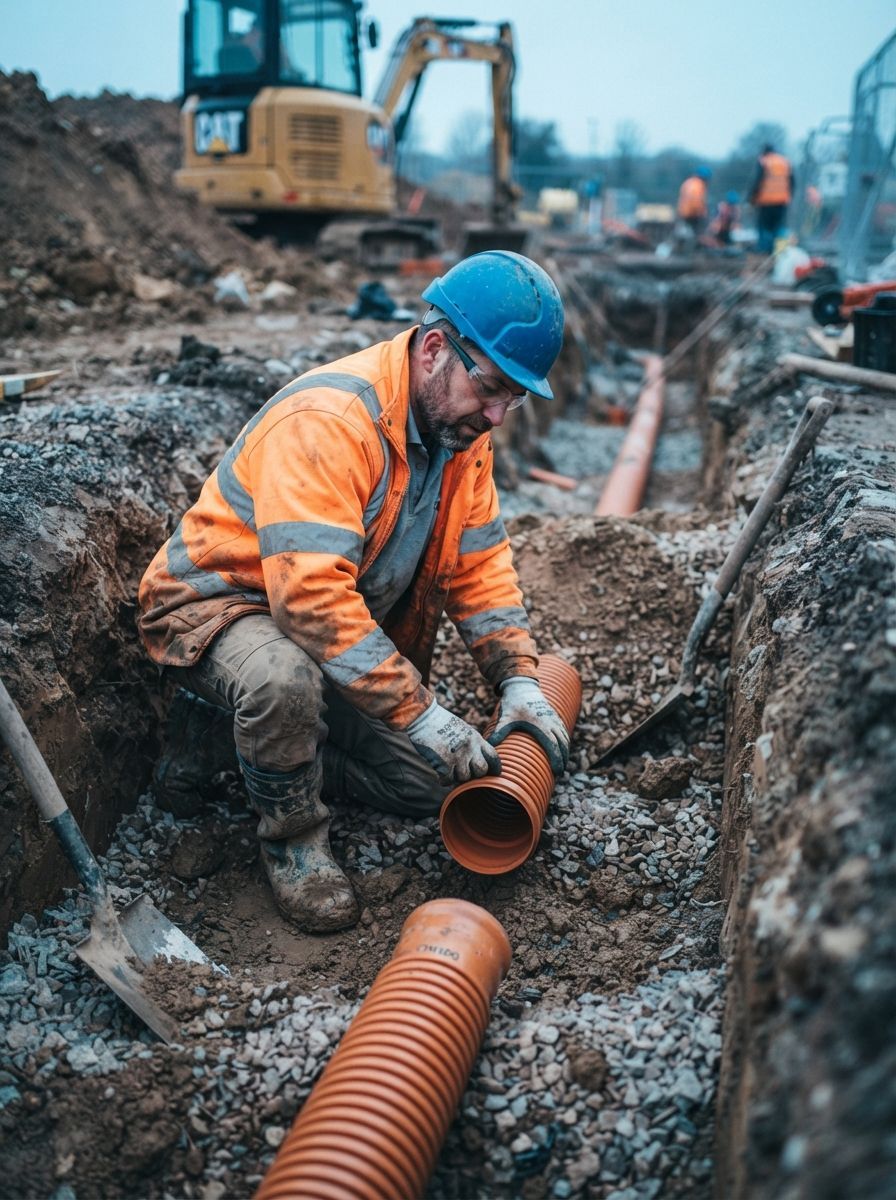 Groundworker at work