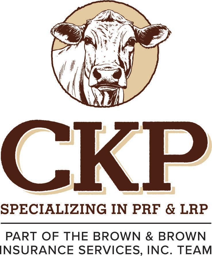 Logo of CKP Insurance, featuring a cow and text: