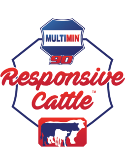 Logo for Multimin 90: Red and blue design with
