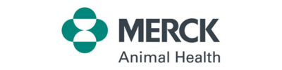 Merck Animal Health logo: green floral emblem with 