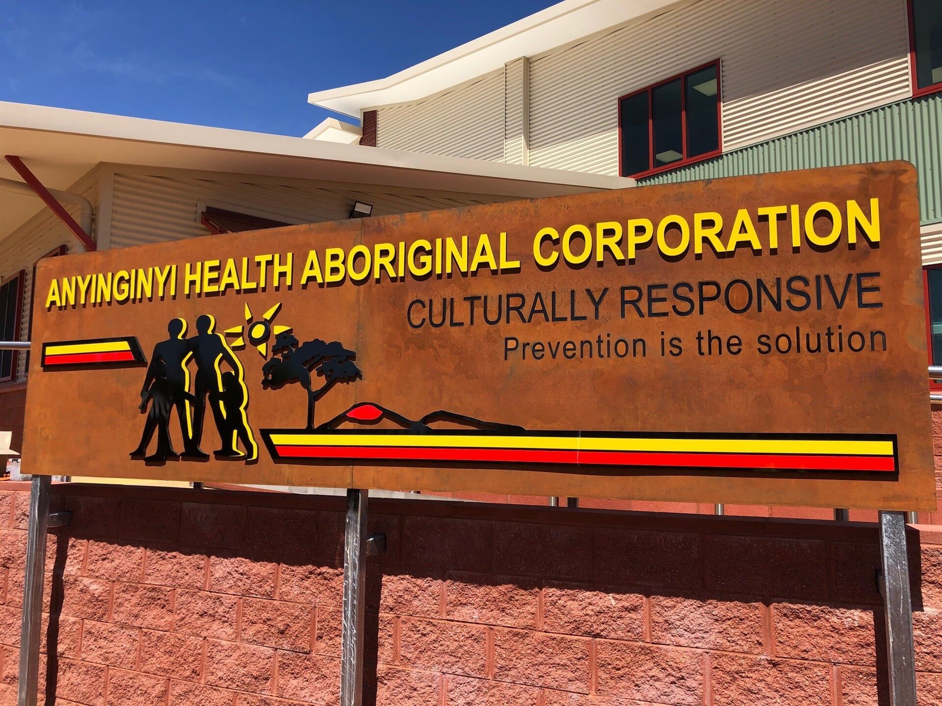 A Sign for the Anyinginy Health Aboriginal Corporation — Bluey's Signs in Ciccone, NT