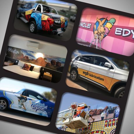 A Collage of Pictures of Cars and Trucks Including One That Says Edy — Bluey's Signs in Ciccone, NT A Collage of Pictures of Cars and Trucks Including One That Says Edy — Bluey's Signs in Ciccone, NT