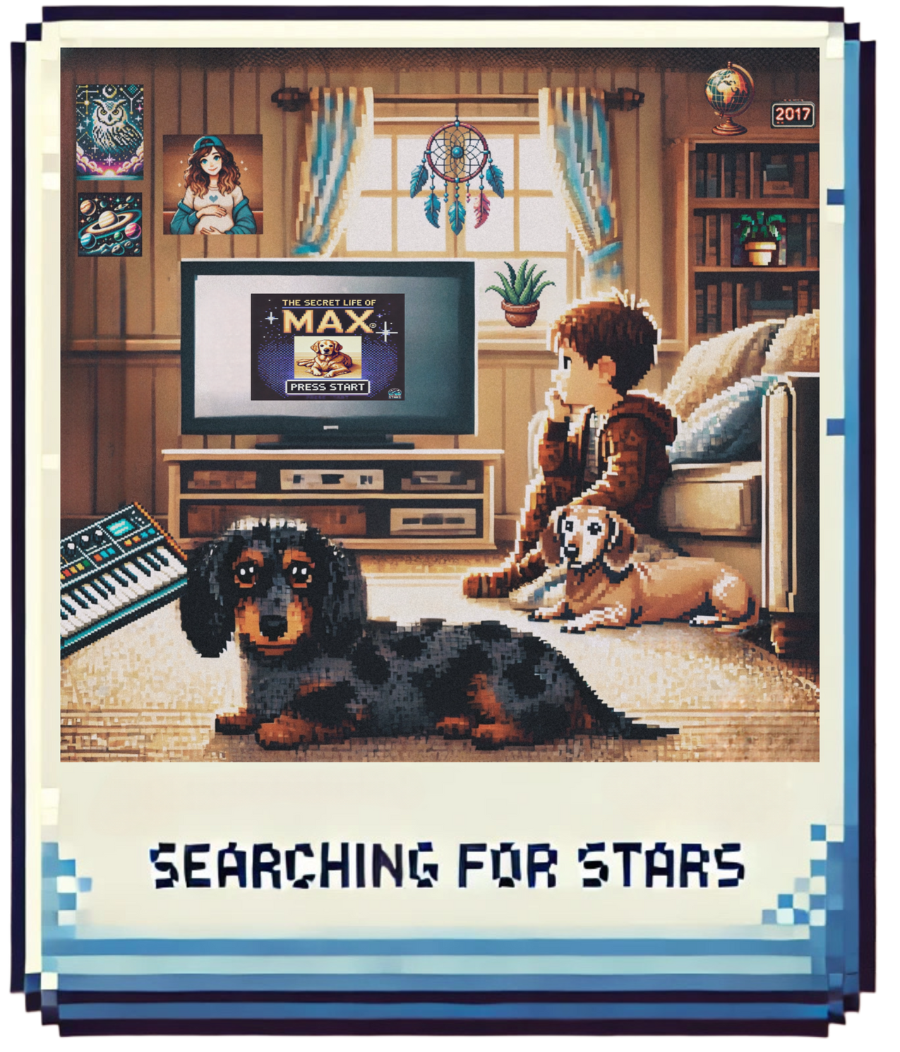 Searching For Stars 8 bit retro art - Cinematic Embers - You’re My Best Friend: The Secret Life of Max and a Legacy of Love. Featuring