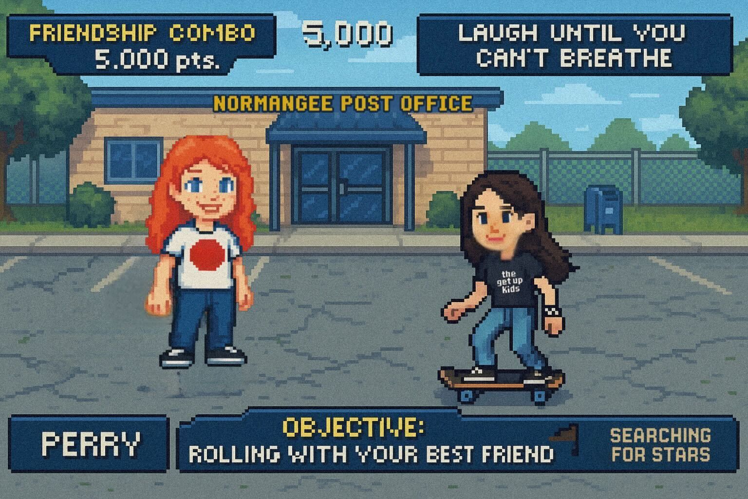 Lauren and PerryAnn - Searching For Stars - 8bit Retro Art - IF YOU C JORDAN - If you see PerryAnn - Something Corporate