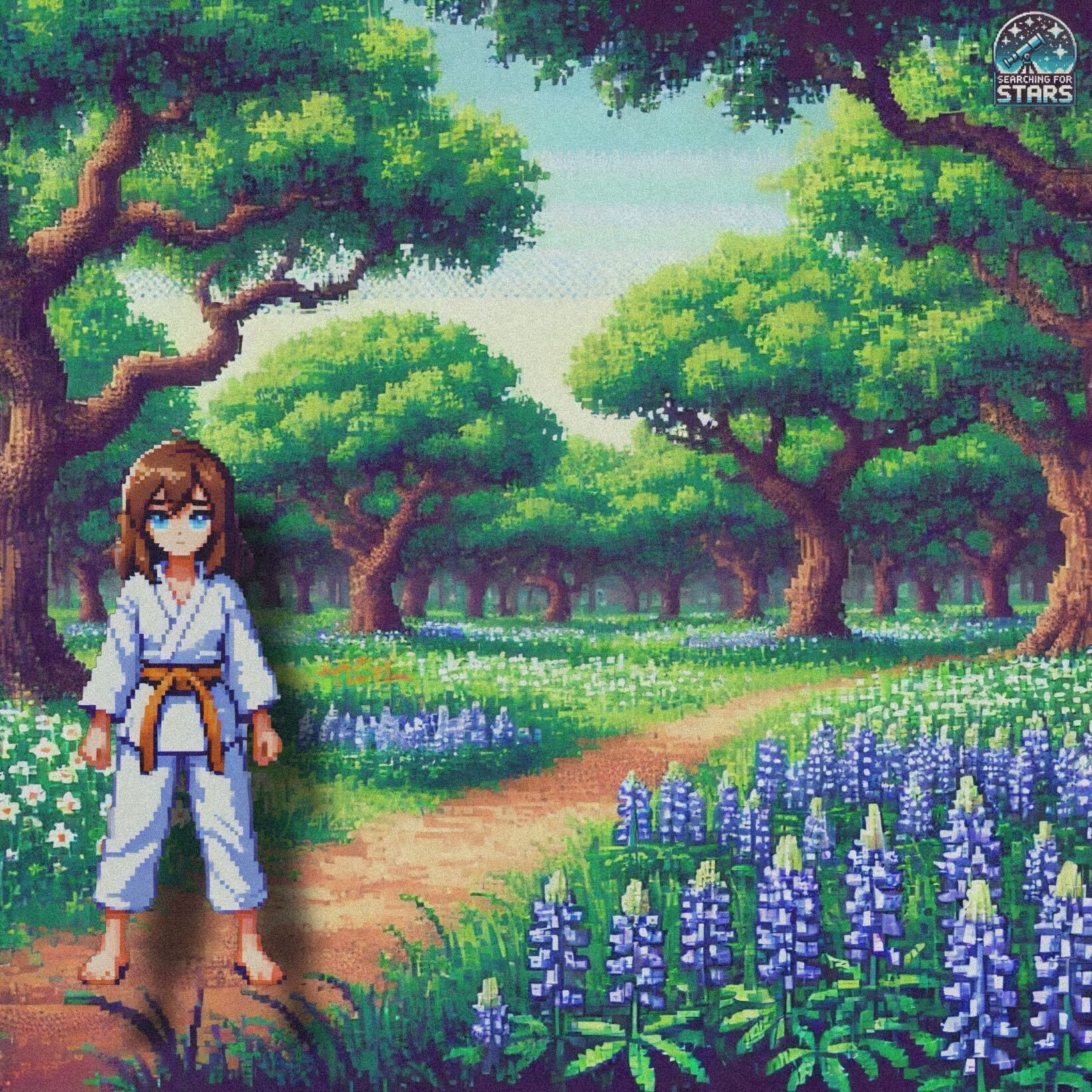 A Thank You To Chuck Norris 8bit Image of Lauren in Karate Gi