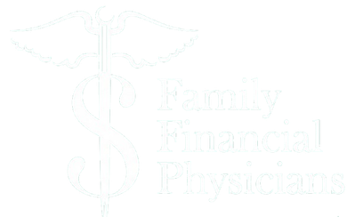 Faint logo with a caduceus and the words “Family Medical Physicians” on a white background