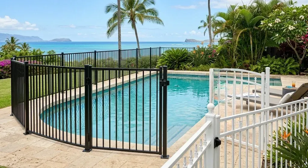 Aluminum pool fencing Hawaii safety designs