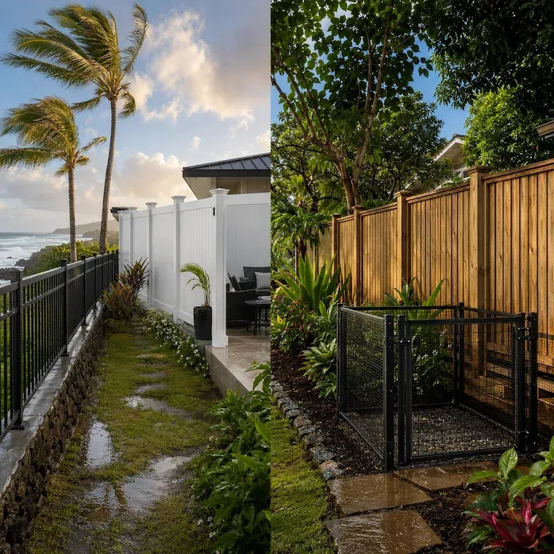 Hawaii fence materials for coastal exposure