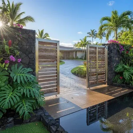 Oahu gate materials durable tropical weather