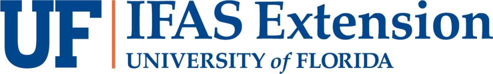 UF IFAS Extension logo in blue and orange on a white background