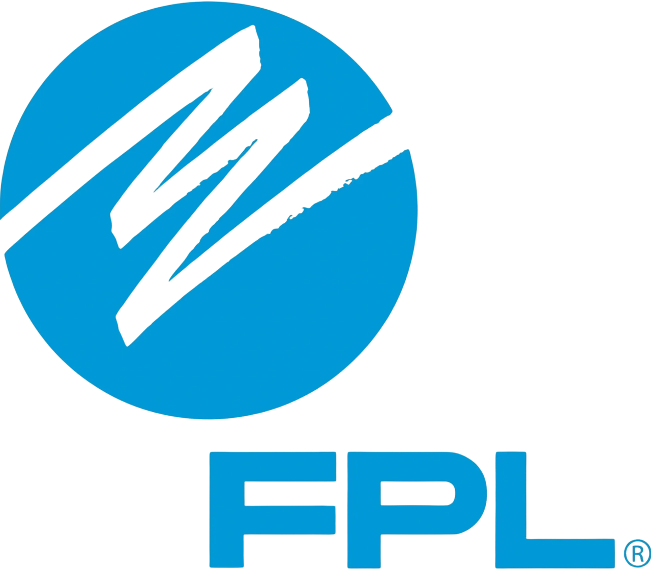 FPL logo with a blue circle and white lightning-like mark above blue “FPL” text