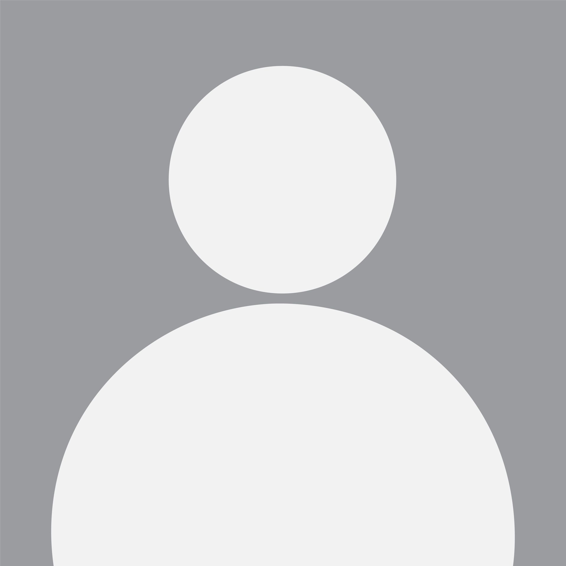 Gray generic user avatar icon with white head and shoulders on a gray background