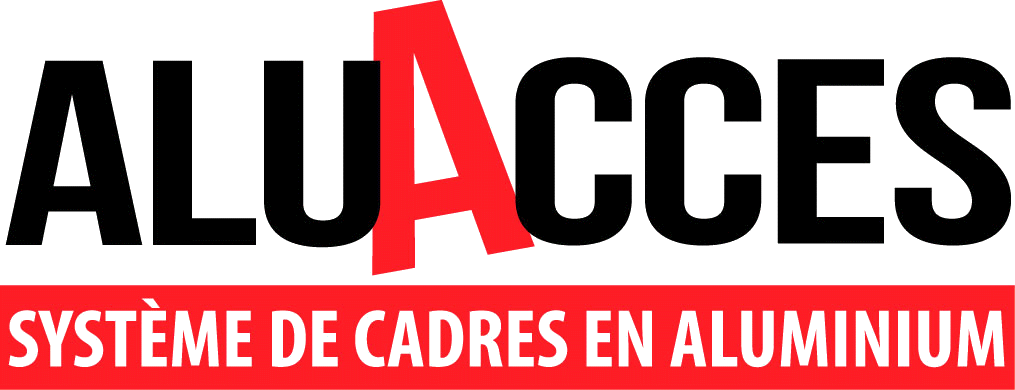 Le logo du système de cadre en aluminium aluacces