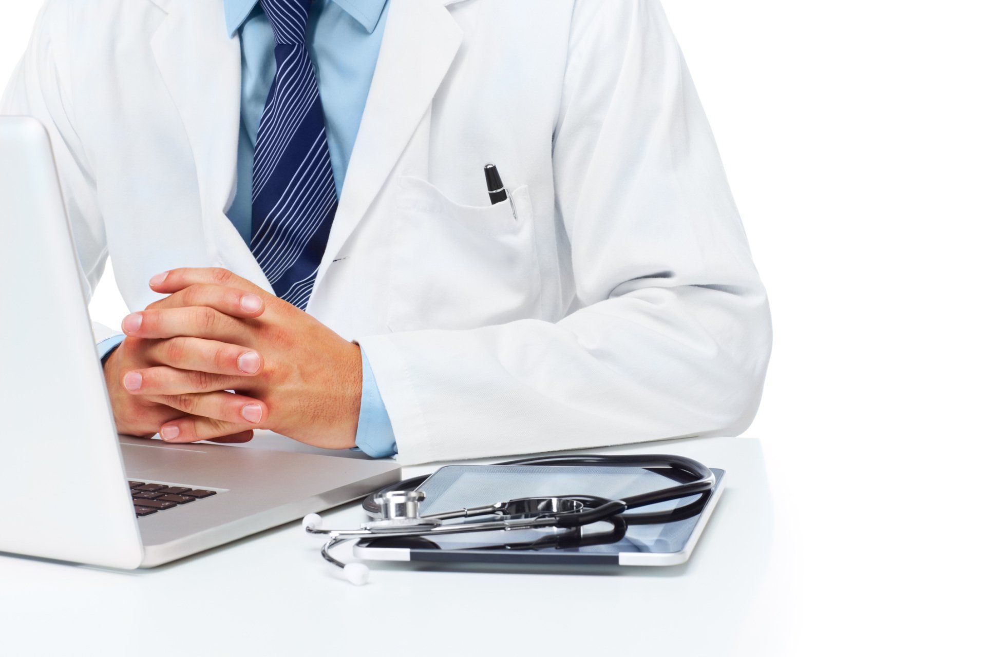 Doctor with stethoscope and laptop | Irvine, CA | Altos Inc