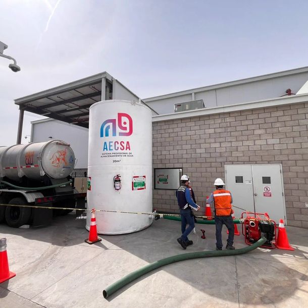 Almacenamiento de agua potable AECSA en planta industrial de Mexicali