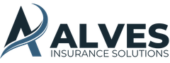 The logo for Alves Insurance Solutions, featuring a stylized letter "A" in dark blue and grey next to the company name.